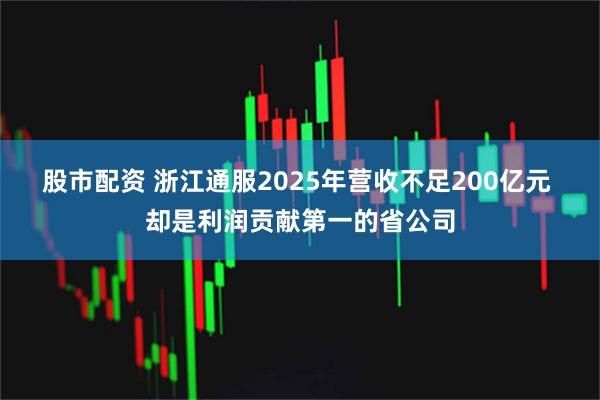 股市配资 浙江通服2025年营收不足200亿元 却是利润贡献第一的省公司